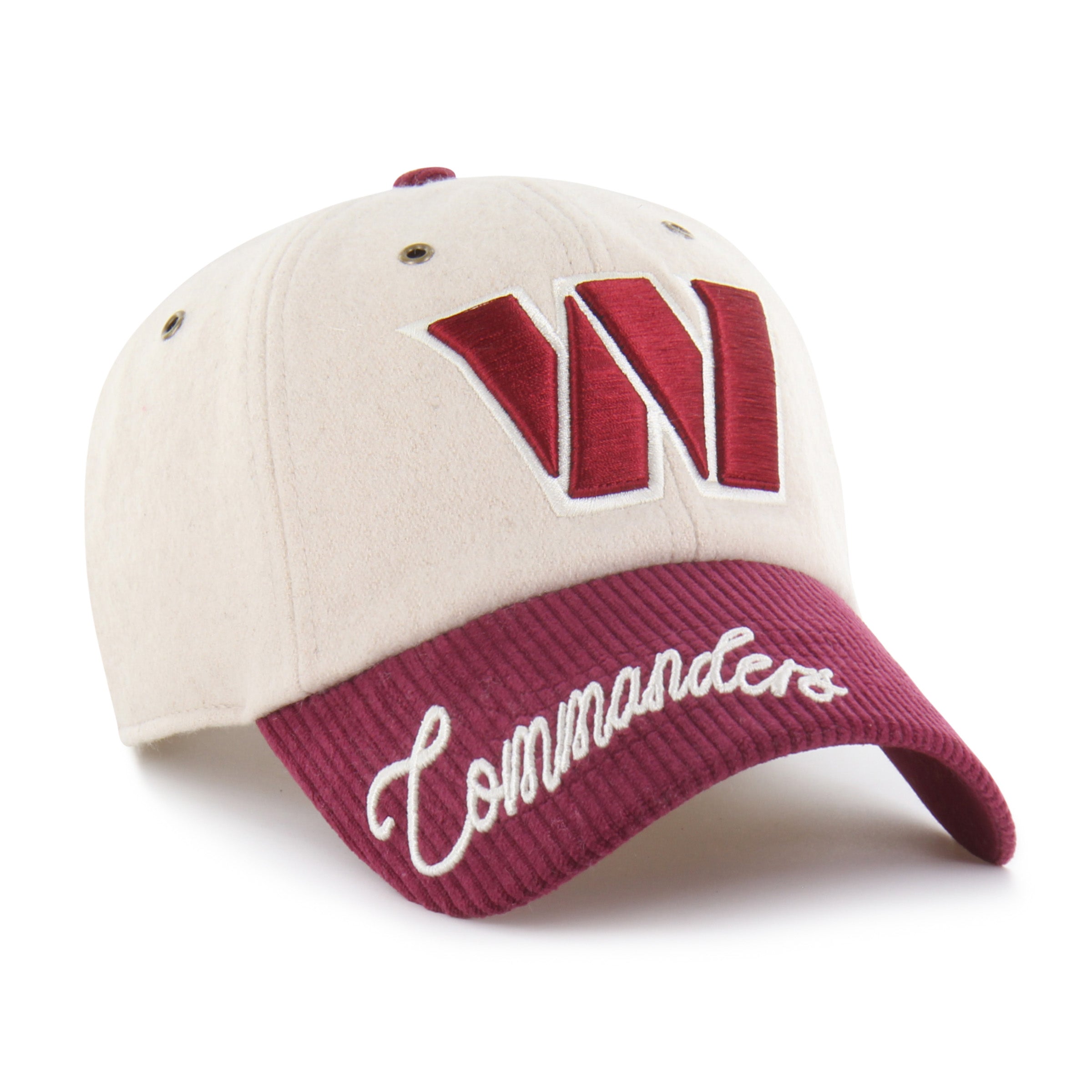 47-brand-washington-commanders-rope-script-clean-up-cap-natural image 1