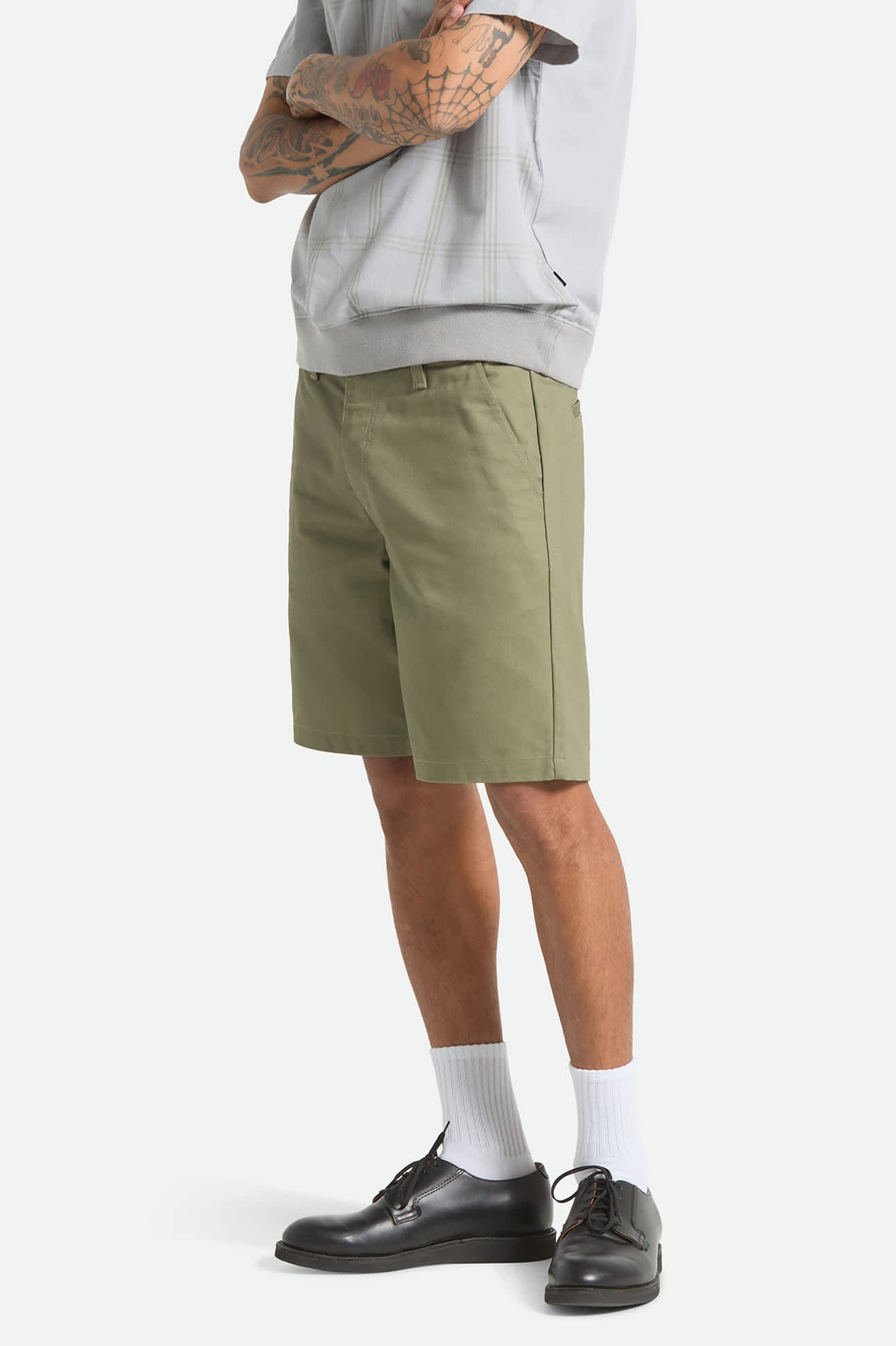 brixton-santo-chino-short-olive-surplus-stretch image 3