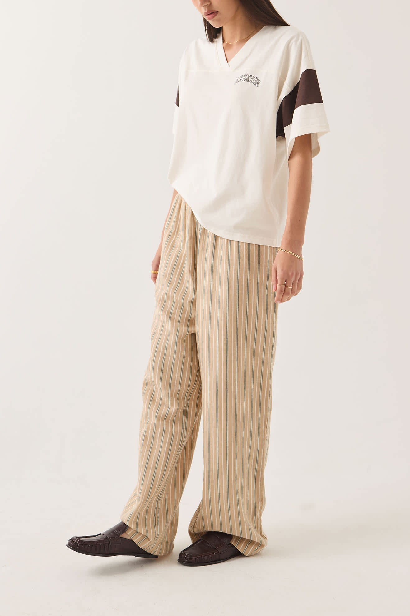brixton-lounge-pant-hose-sand-streifen image 3