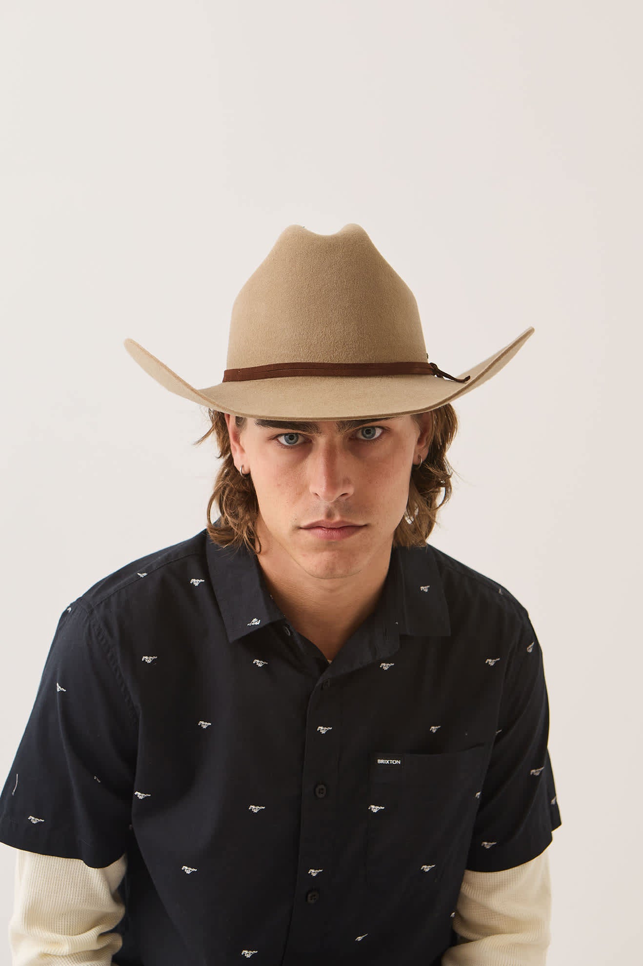 brixton-laredo-cowboy-hut-khaki-wollfilz-wasserabweisend image 2
