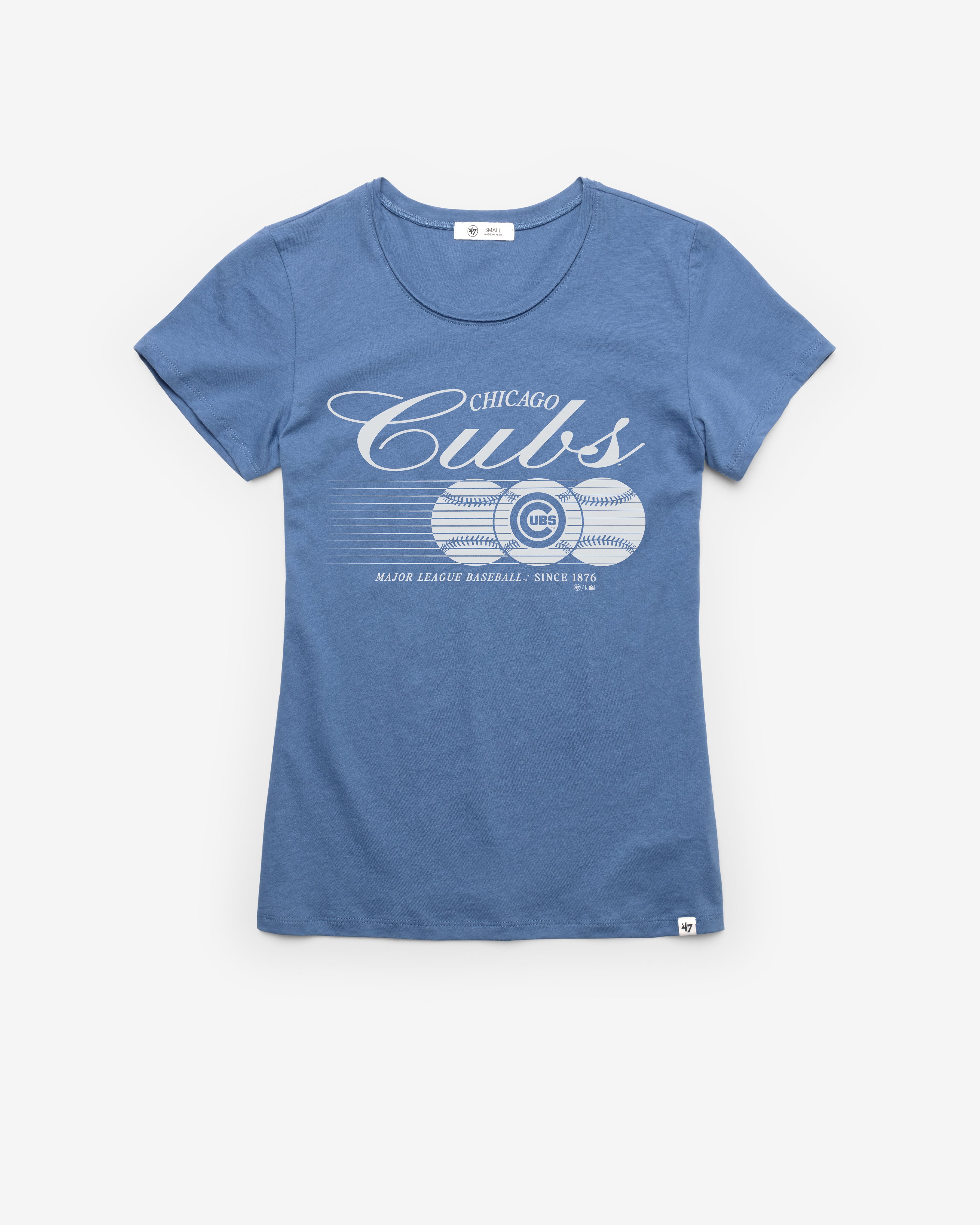47-brand-chicago-cubs-frankie-t-shirt-damen-cadet-blue-baumwolle image 1