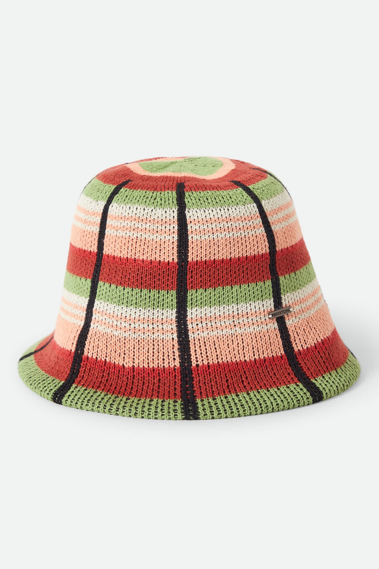 brixton-redding-knit-bucket-hut-peach-cobbler-multi-stripe-baumwolle image 1