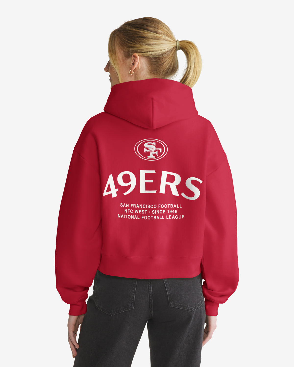 47-hadrian-san-francisco-49ers-hoodie-damen-rot-cropped image 2