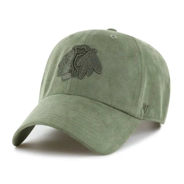 47-brand-clean-up-chicago-blackhawks-ballpark-suede-cap-moss image 1