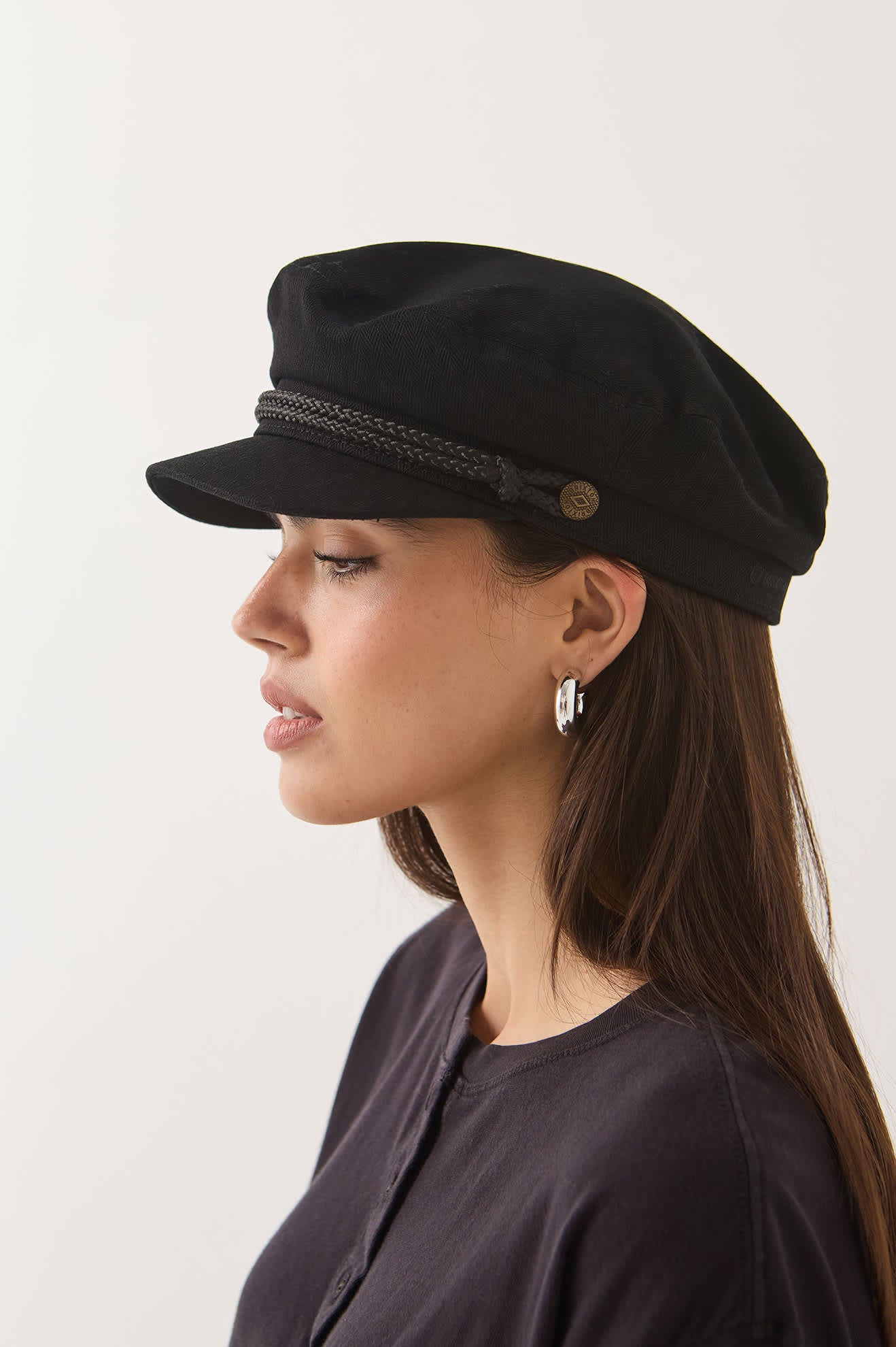 brixton-fiddler-fisherman-cap-schwarz-baumwolle image 3