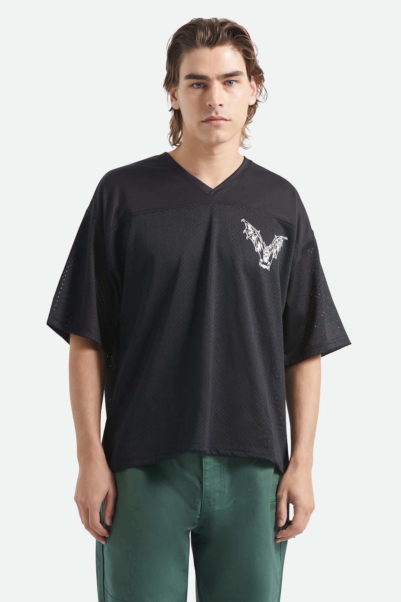 brixton-baggy-mesh-practice-jersey-trikot-black-white-chippa image 2