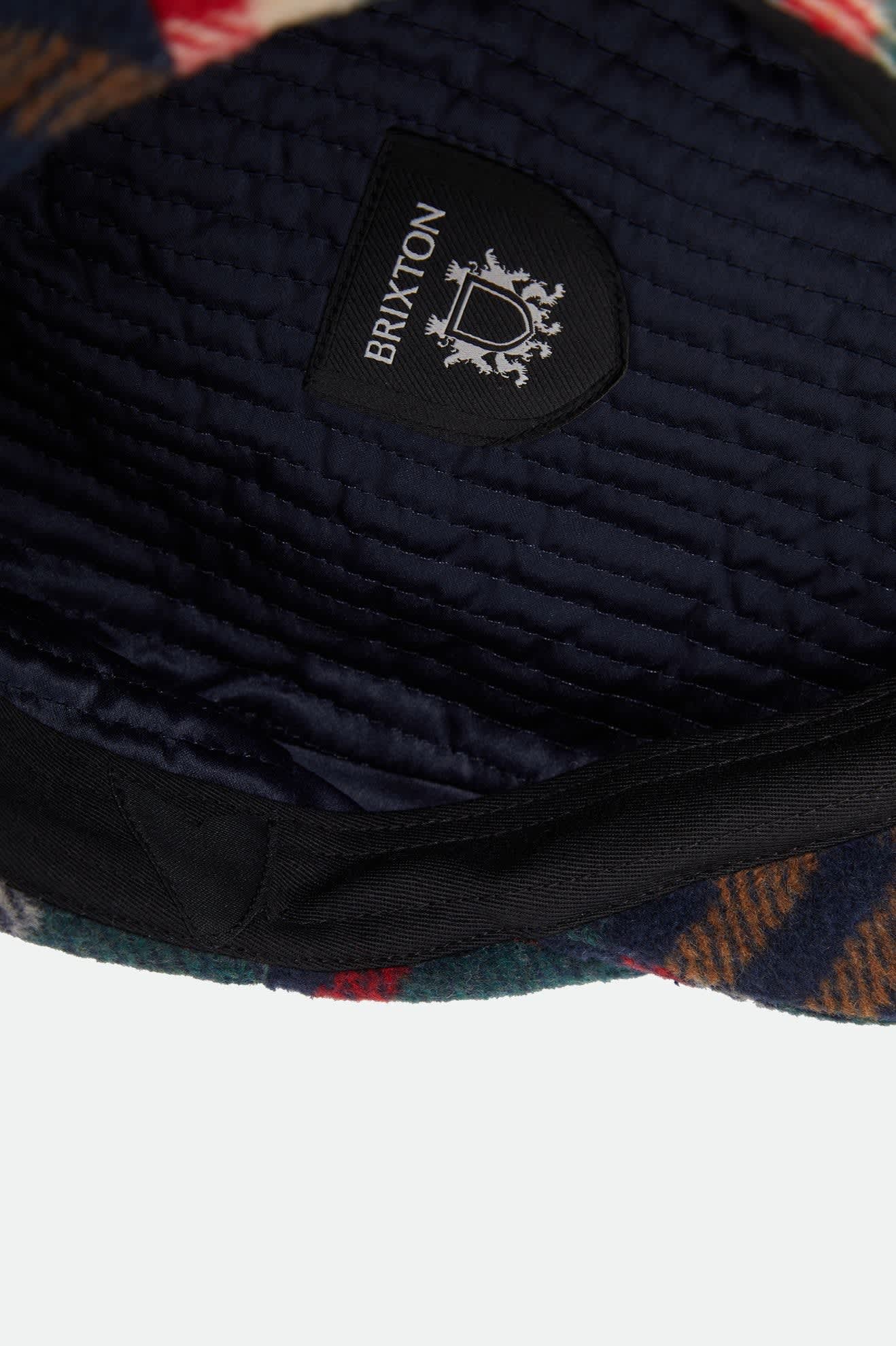 brixton-hooligan-flat-cap-navy-green-red-karo-schieberm-tze image 7