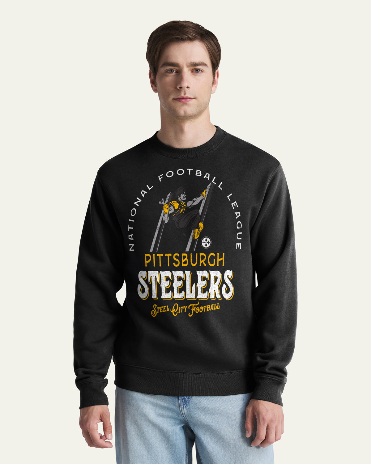 47-headline-crew-pittsburgh-steelers-sweatshirt-herren-schwarz image 1