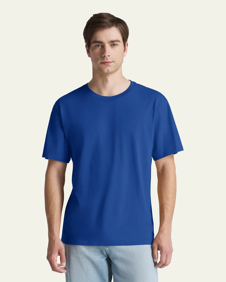 47-brand-basics-everyday-t-shirt-royal-baumwolle image 1