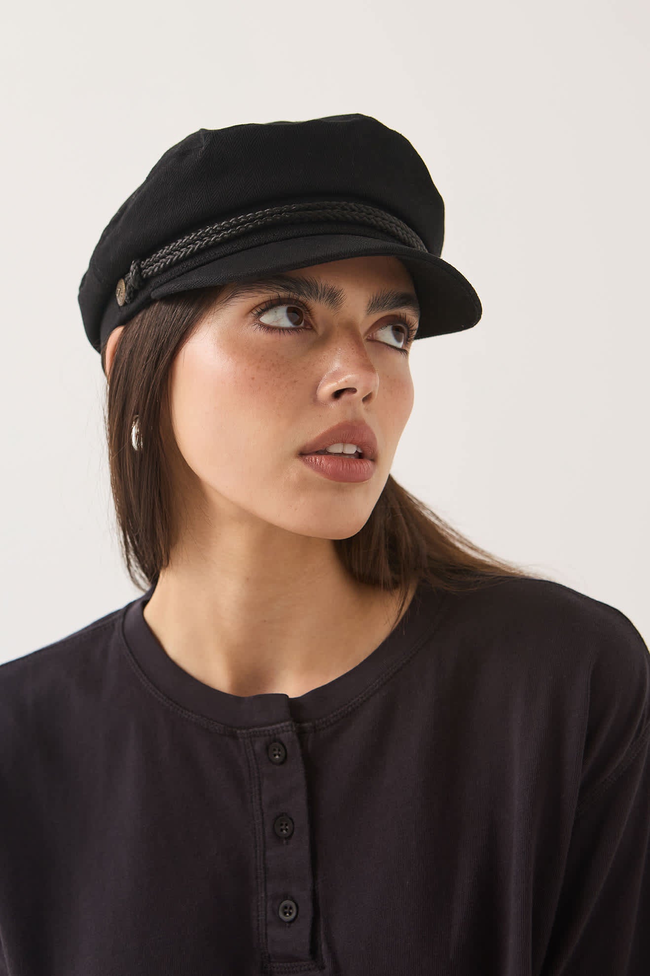 brixton-fiddler-fisherman-cap-schwarz-baumwolle image 5