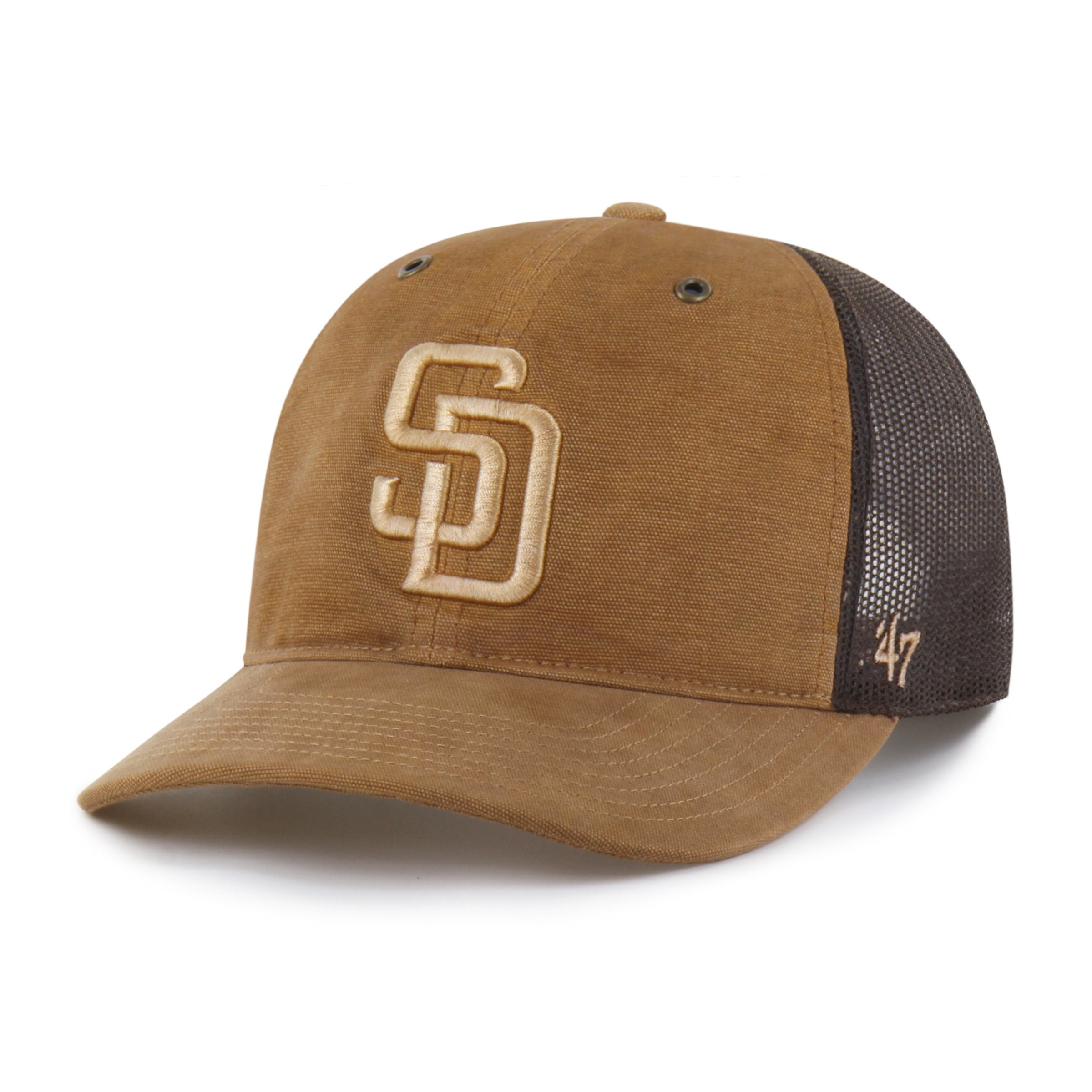 47-brand-47-trucker-cap-san-diego-padres-braun-snapback image 4