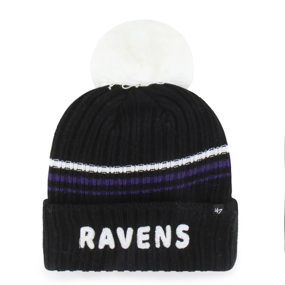 47-brand-baltimore-ravens-cuff-knit-beanie-schwarz-damen image 1