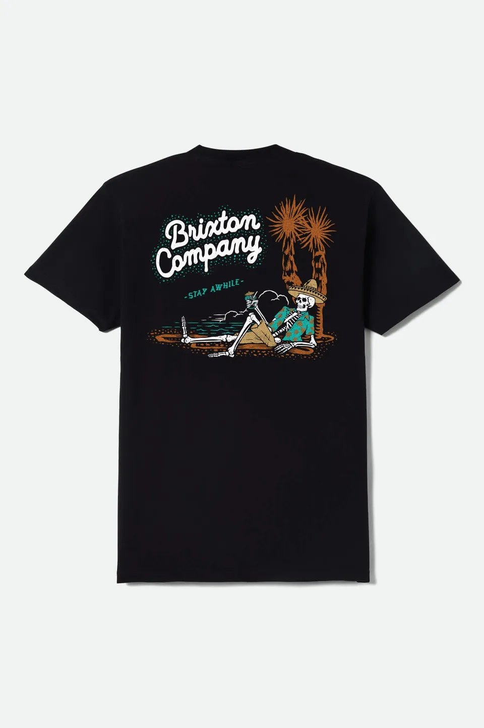 brixton-stay-awhile-t-shirt-black-baumwolle-print image 1