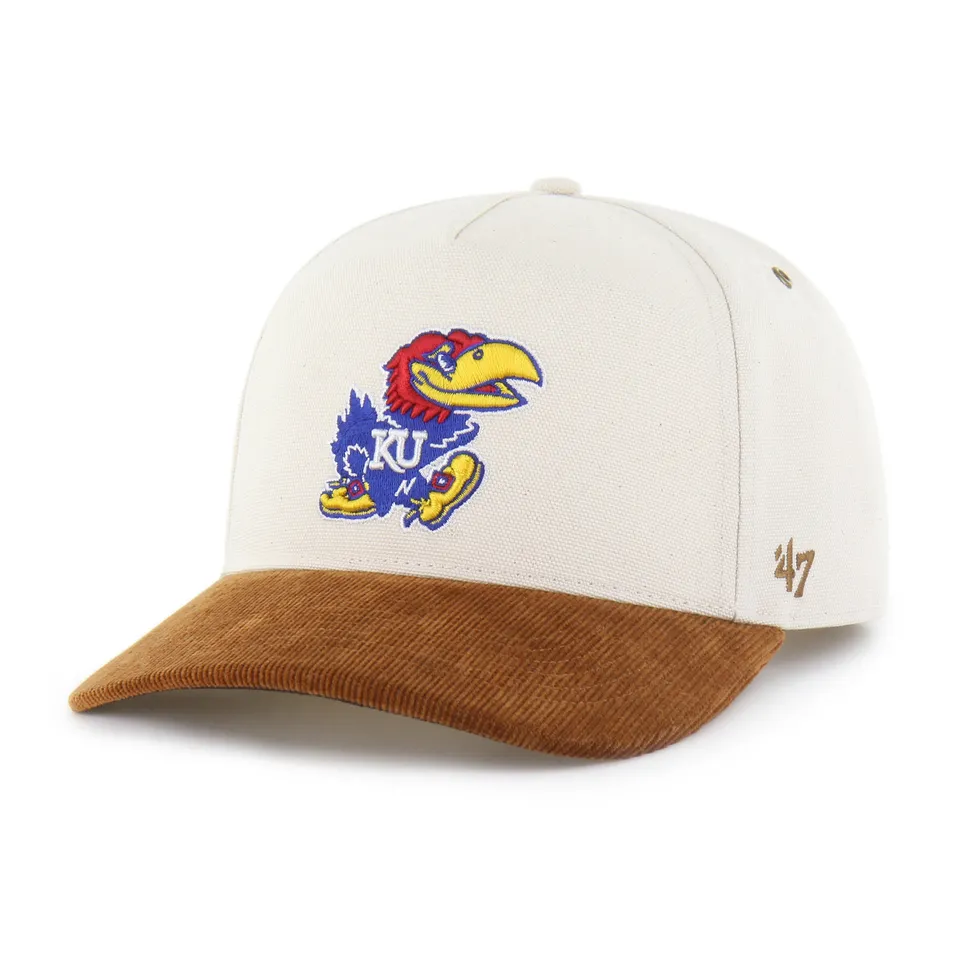 47-hitch-kansas-jayhawks-carhartt-snapback-cap-natural image 1