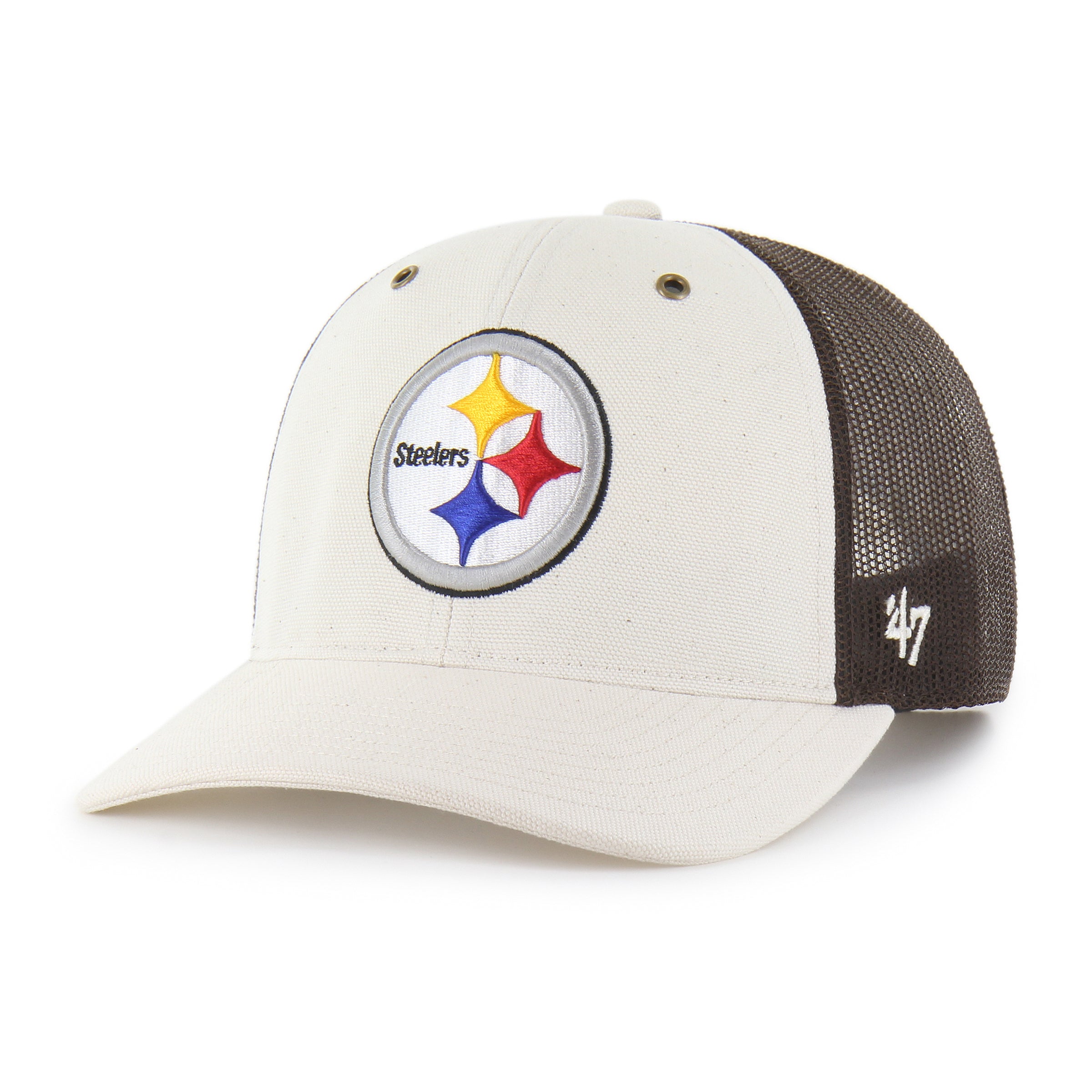 47-brand-pittsburgh-steelers-trucker-cap-natural-undyed image 1