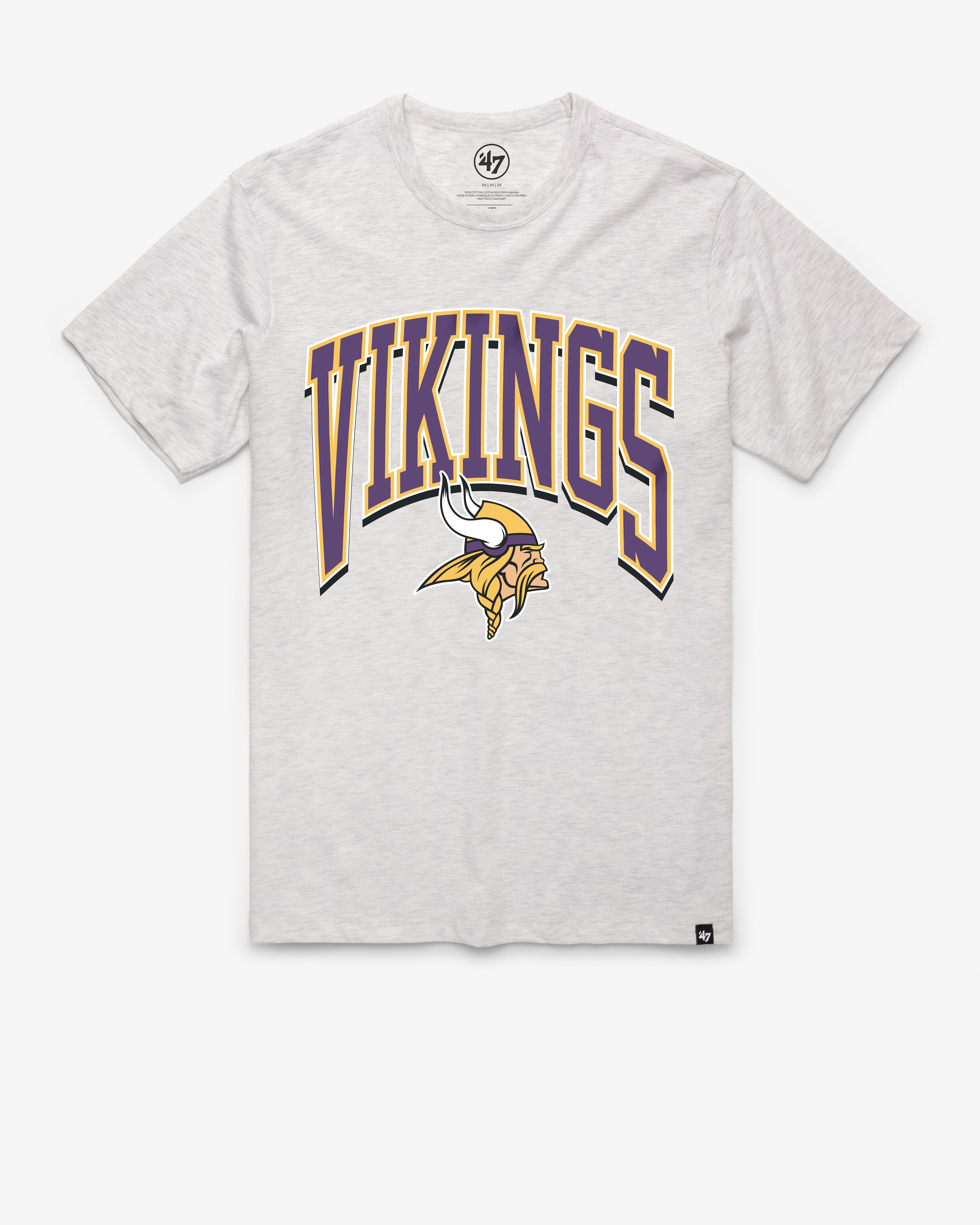 47-brand-vikings-walk-tall-franklin-t-shirt-relay-grey image 1