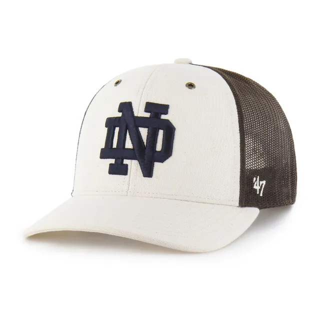 47-brand-notre-dame-carhartt-undyed-trucker-cap-natural image 1