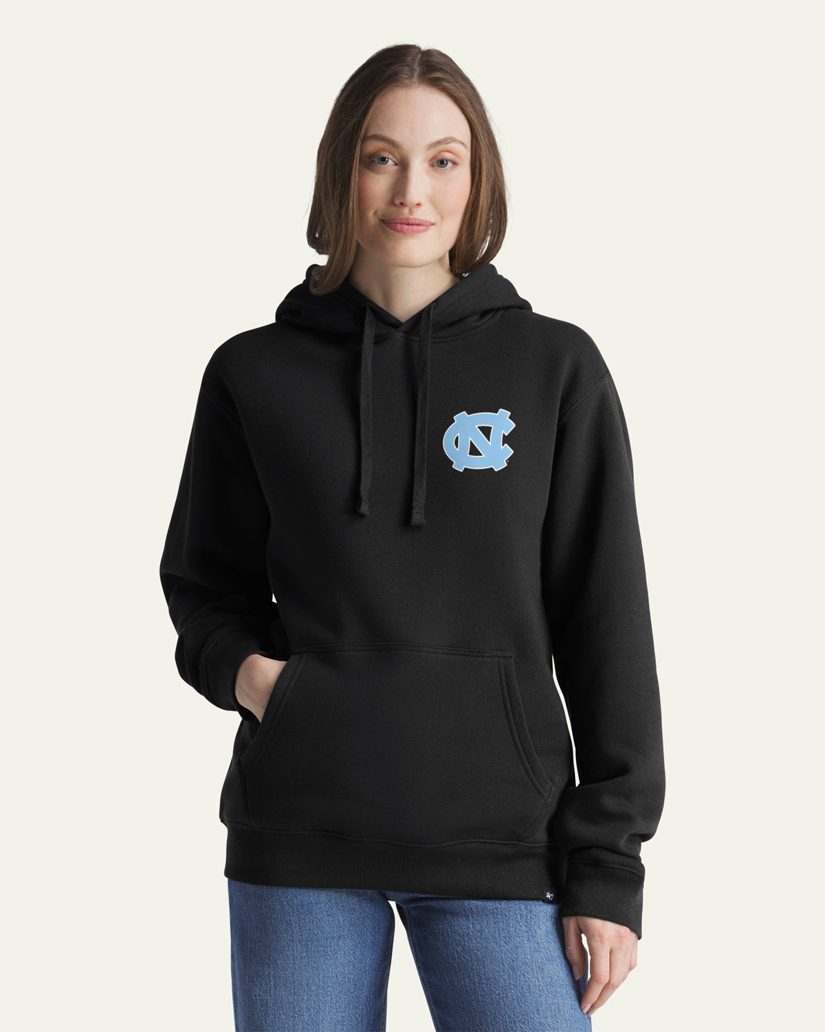 47-brand-headline-north-carolina-unc-hoodie-schwarz-baumwolle image 4