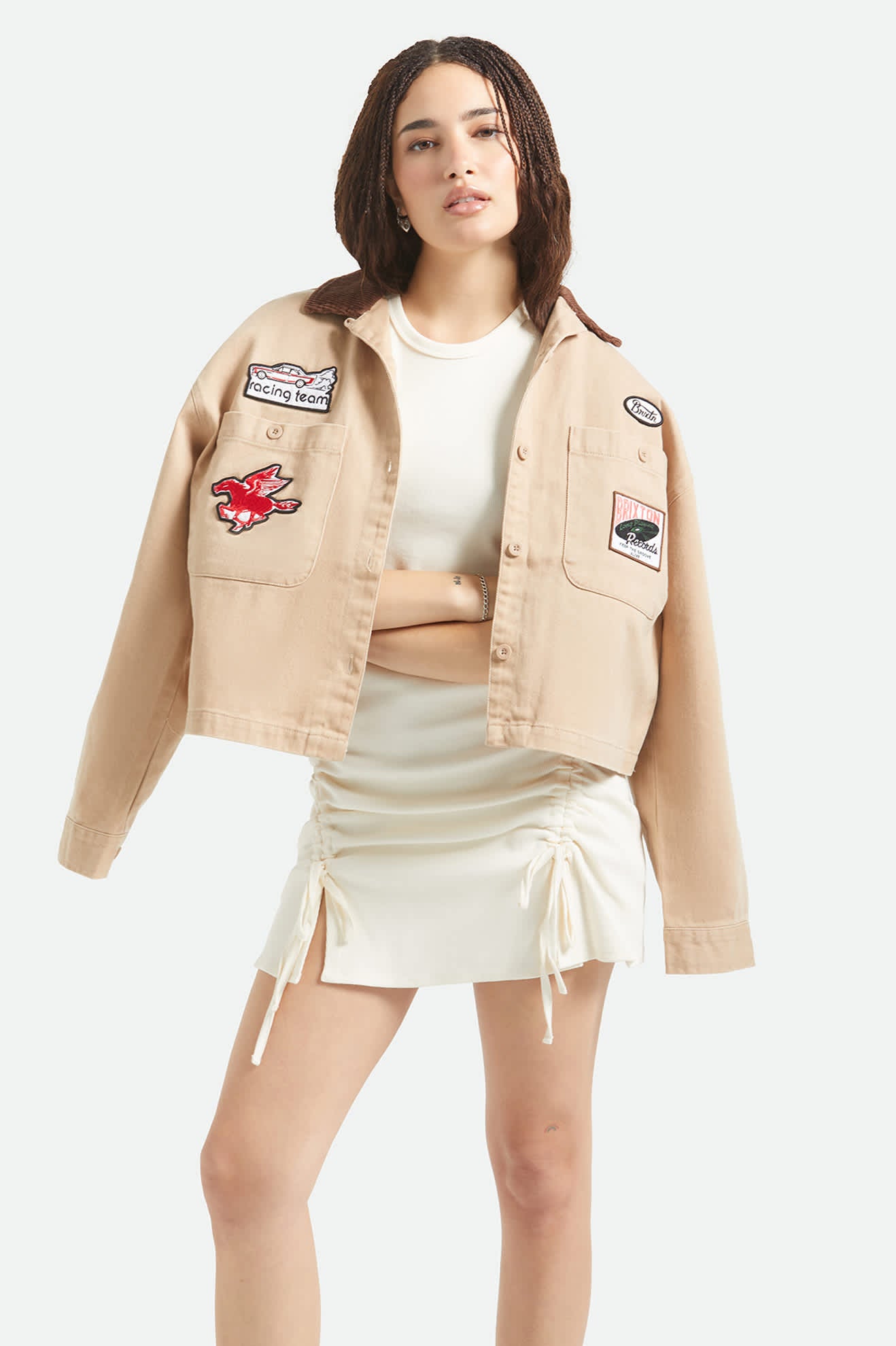 brixton-utopia-patchwork-overshirt-hemdjacke-washed-timeless-taupe image 5
