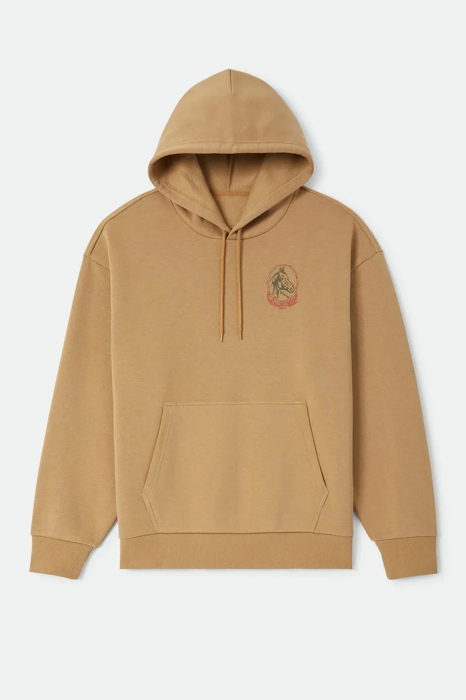 brixton-marley-hood-british-khaki-fleece-hoodie image 1