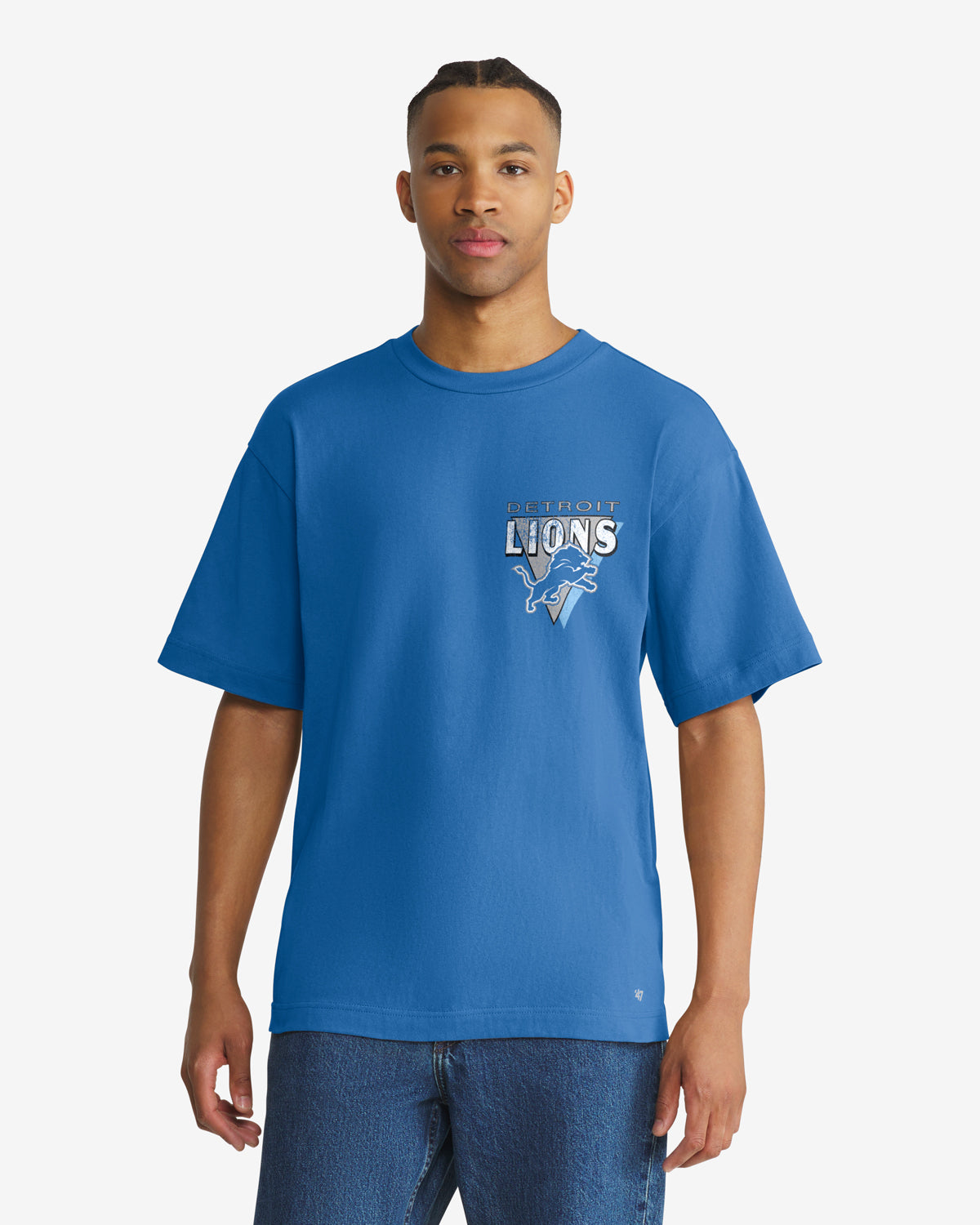 47-brand-detroit-lions-under-bar-t-shirt-herren-blau-backprint image 2