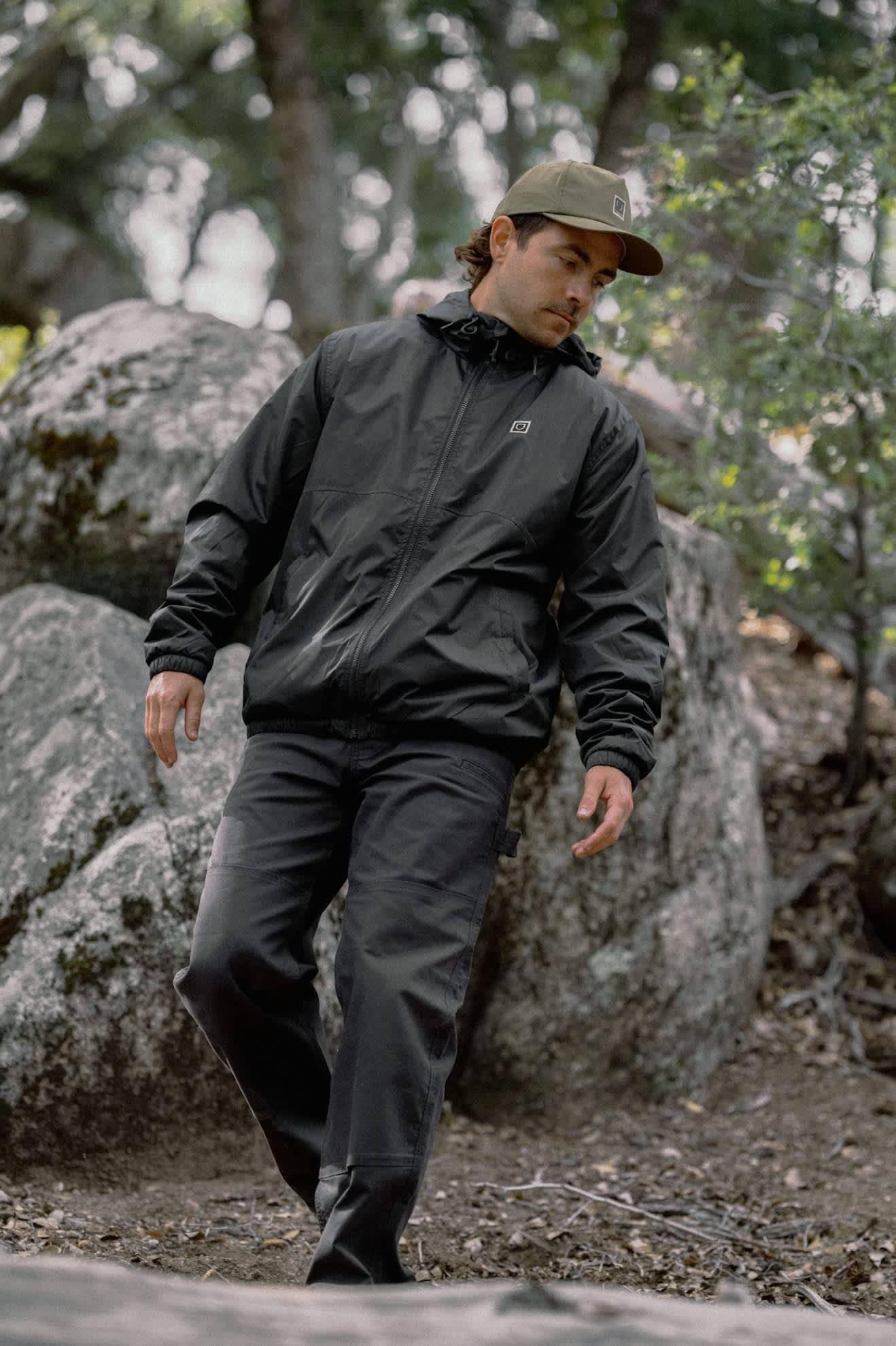 brixton-journey-zip-jacket-jacke-schwarz-ripstop-kapuze image 2