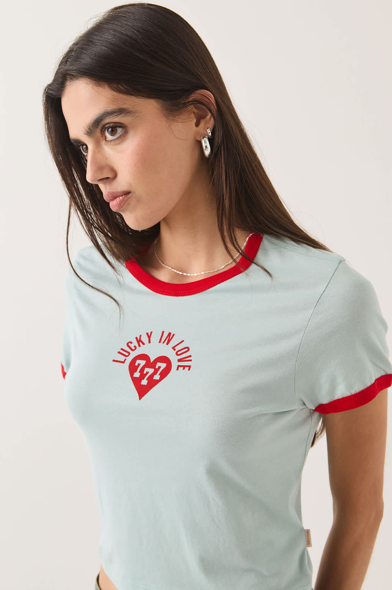 brixton-lucky-in-love-baby-t-shirt-sea-grass-rot image 6