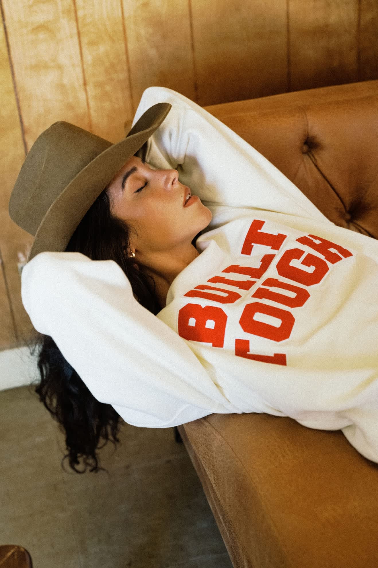 brixton-ford-built-tough-crew-sweatshirt-wimbledon-white image 7