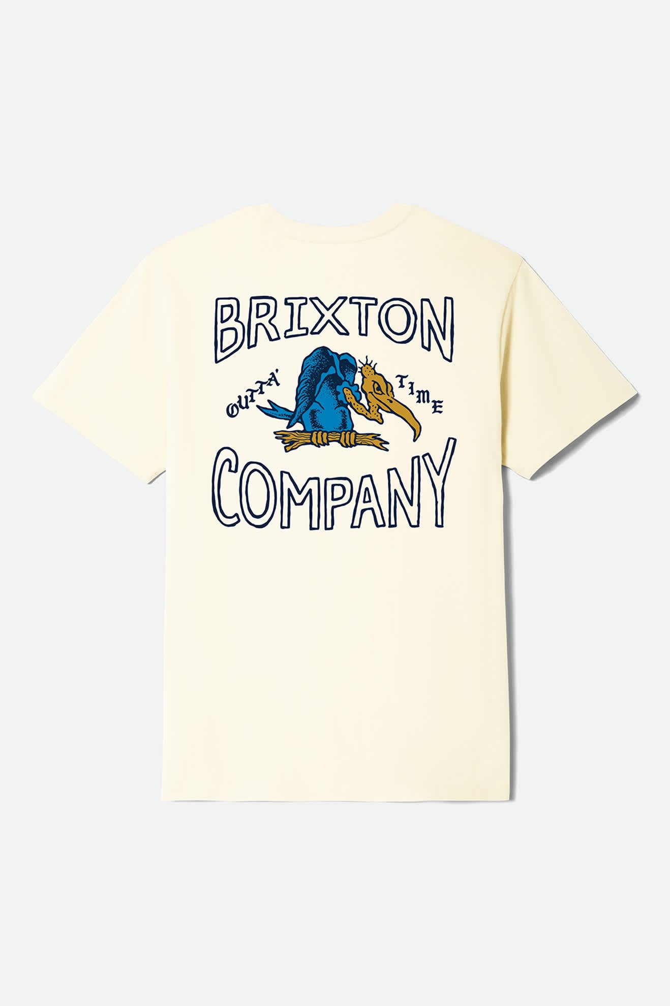 brixton-outta-short-sleeve-t-shirt-herren-cream-baumwolle image 2