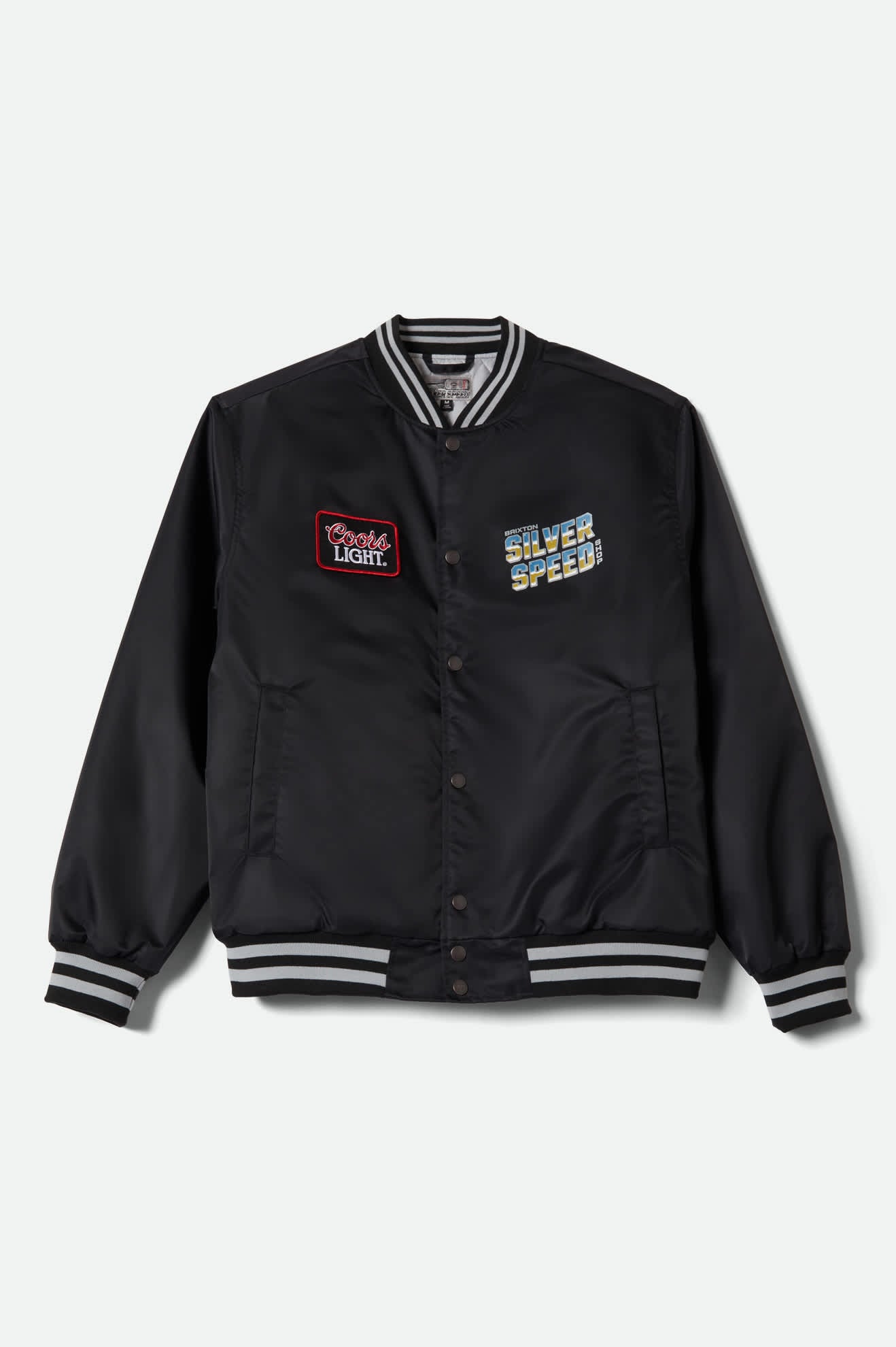 brixton-coors-light-silver-speed-shop-jacke-schwarz-silber image 1