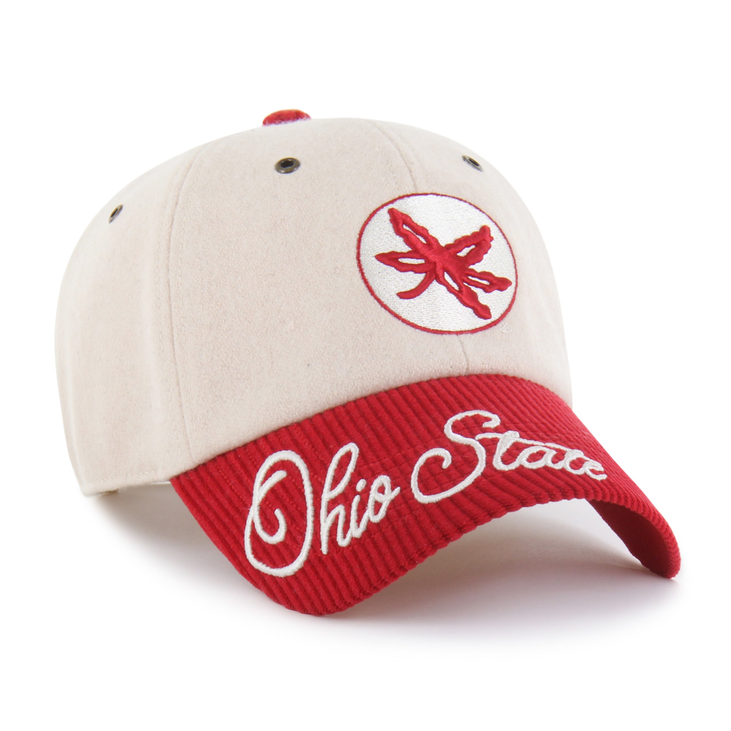 47-clean-up-ohio-state-buckeyes-rope-script-two-tone-cap-natural image 1