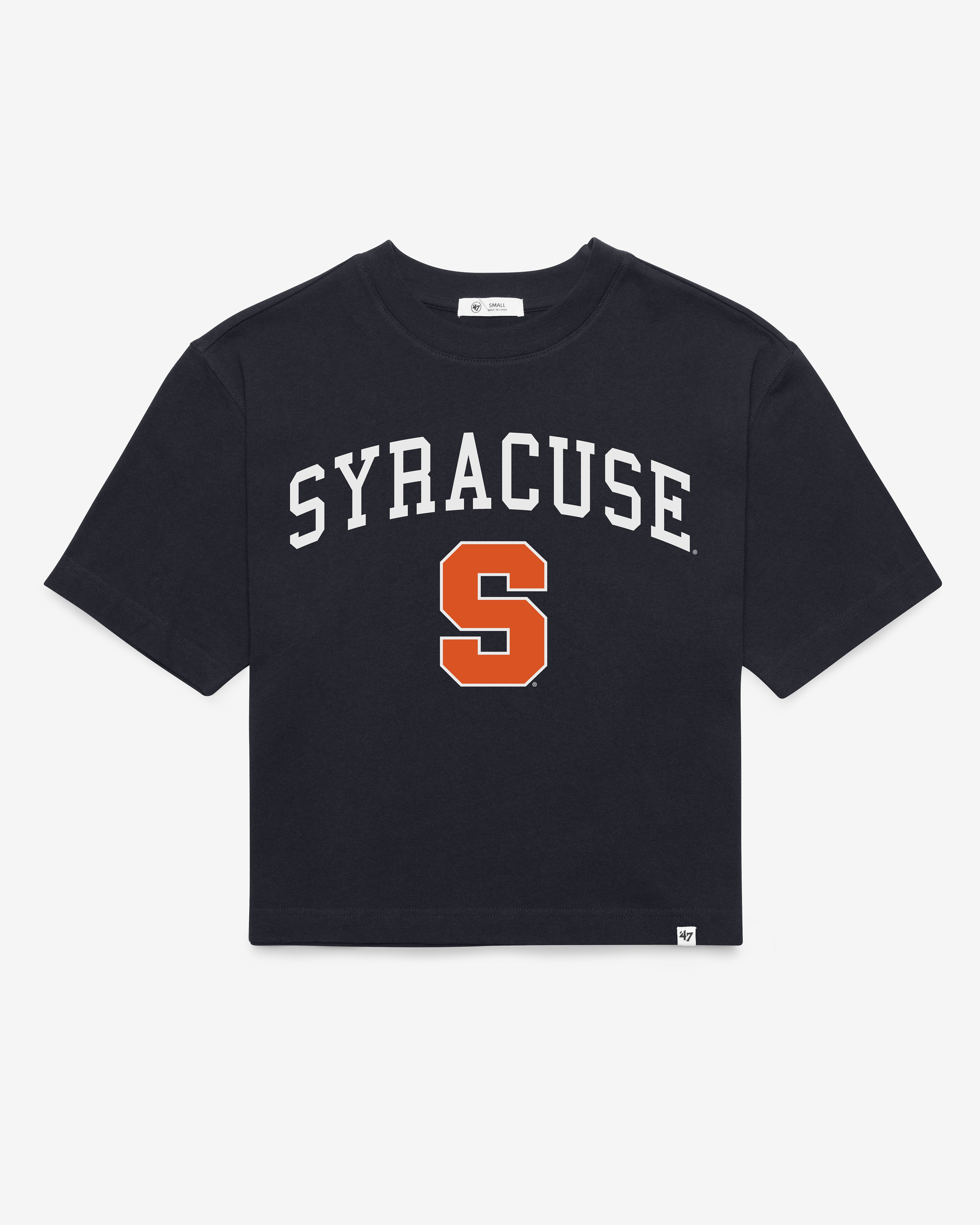 47-brand-reed-city-syracuse-orange-damen-t-shirt-navy-cropped image 1