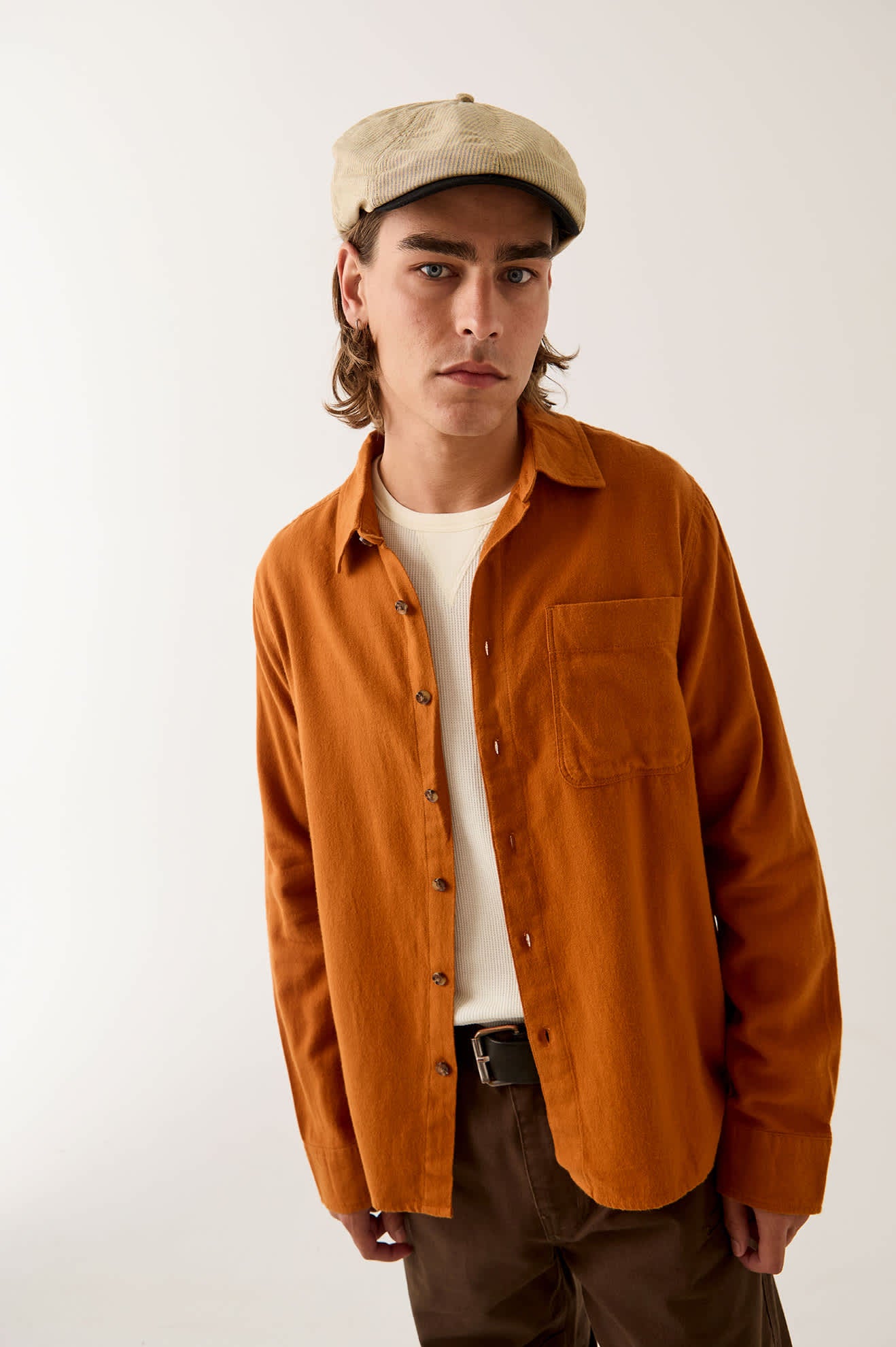 brixton-hasting-flanellhemd-caramel-baumwolle-leicht image 5