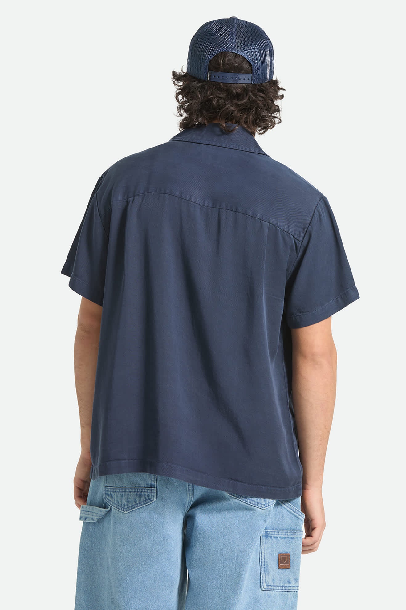 brixton-cooling-comfort-kurzarmhemd-midnight-navy-tencel image 4