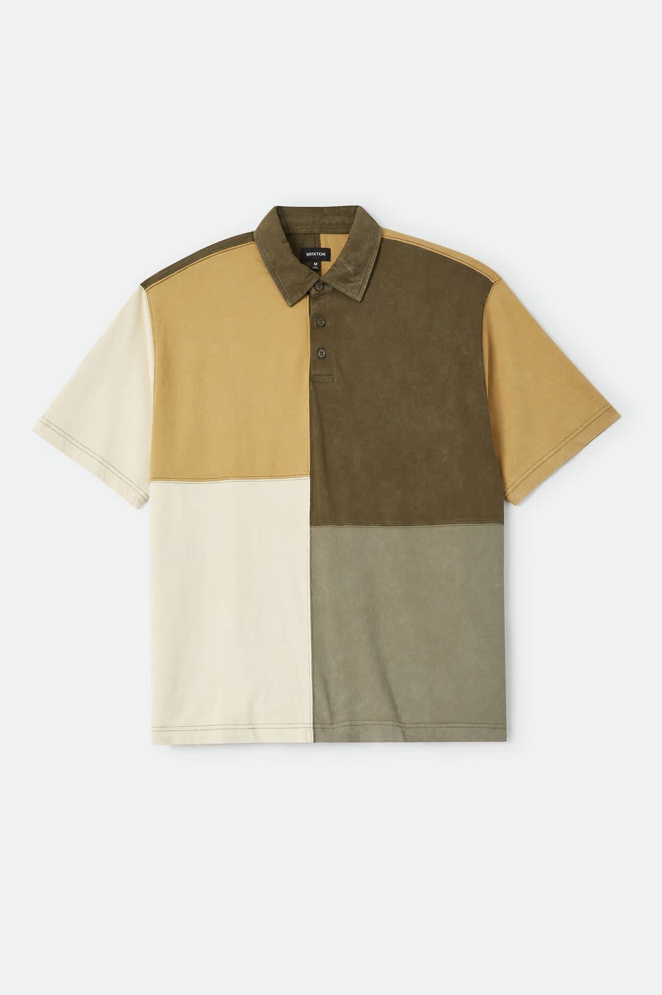 brixton-deco-relaxed-polo-poloshirt-tonal-color-block-baumwolle image 1