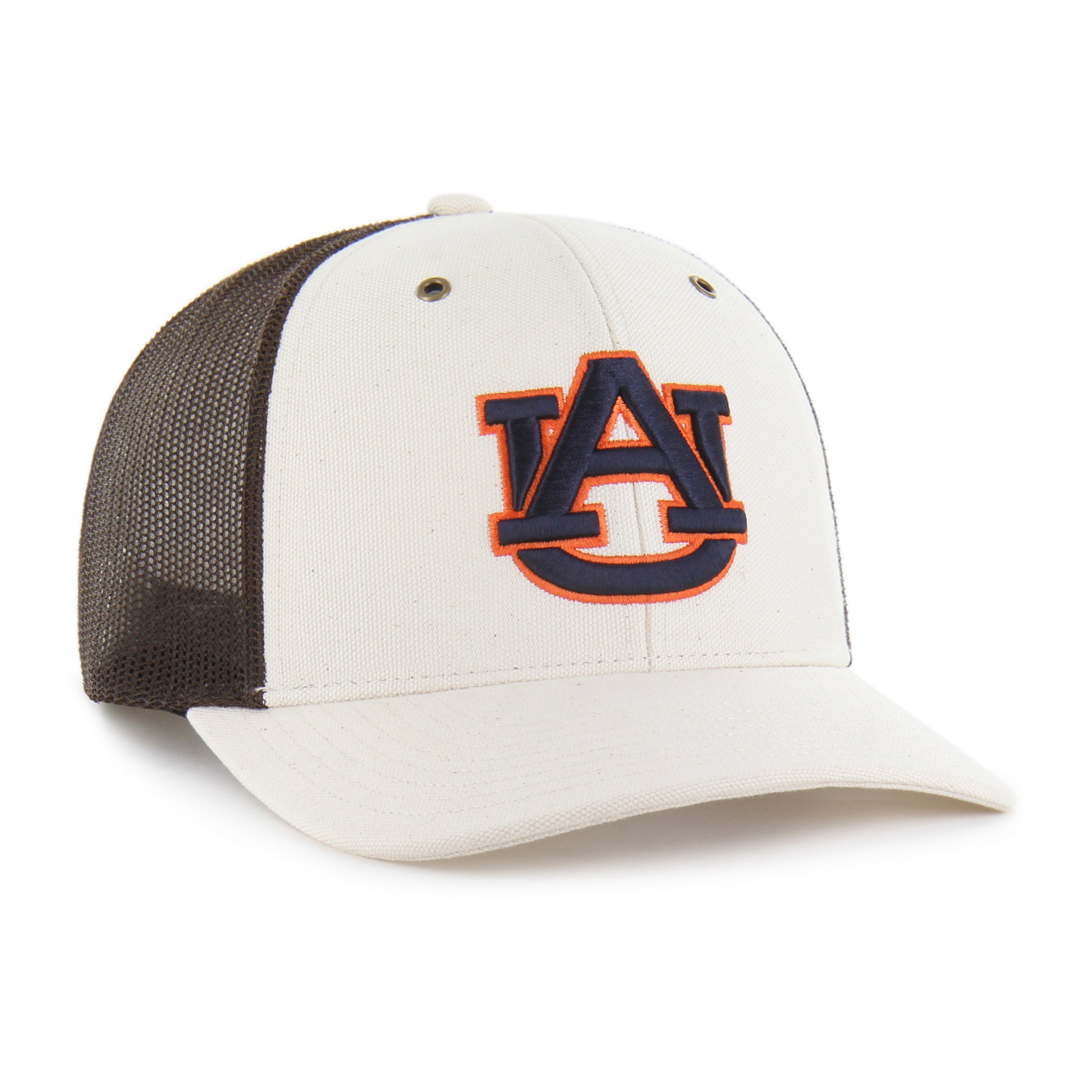 47-brand-auburn-tigers-carhartt-trucker-cap-natural image 4