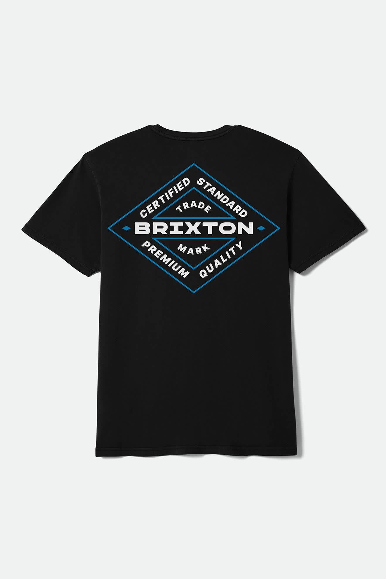brixton-lowry-standard-t-shirt-black-worn-wash-print image 2