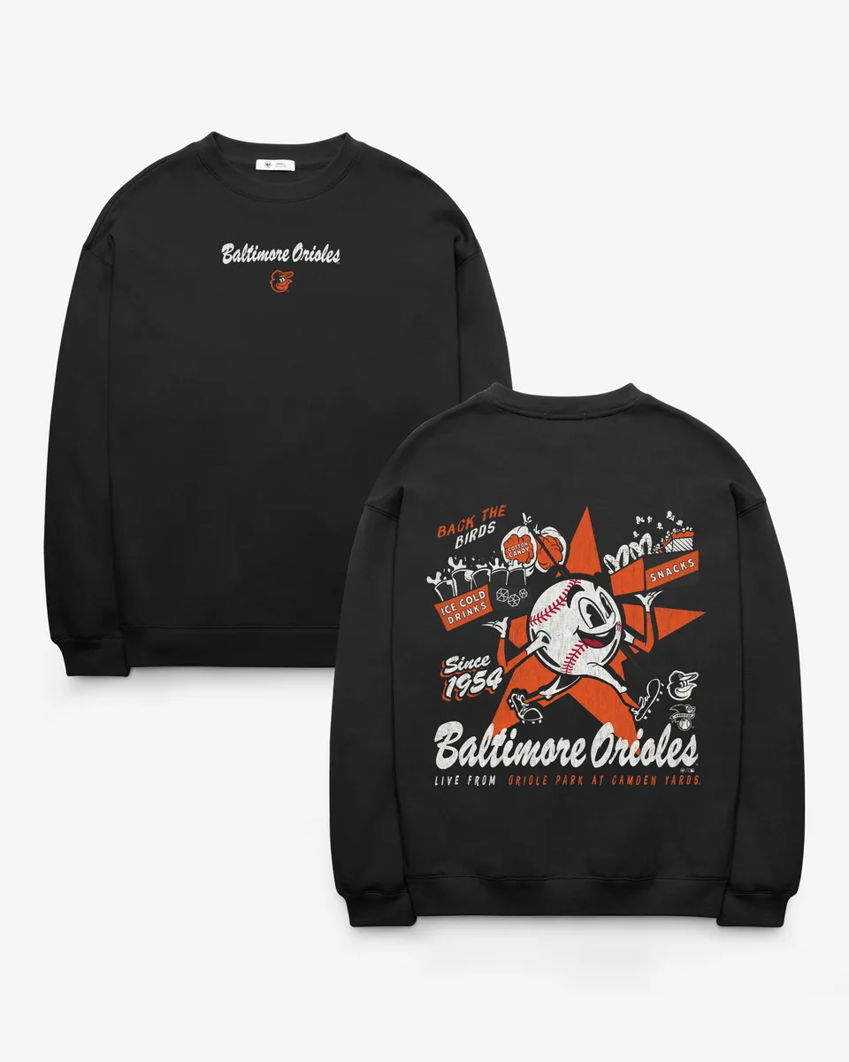 47-brand-headline-crew-baltimore-orioles-sweatshirt-schwarz-damen image 1