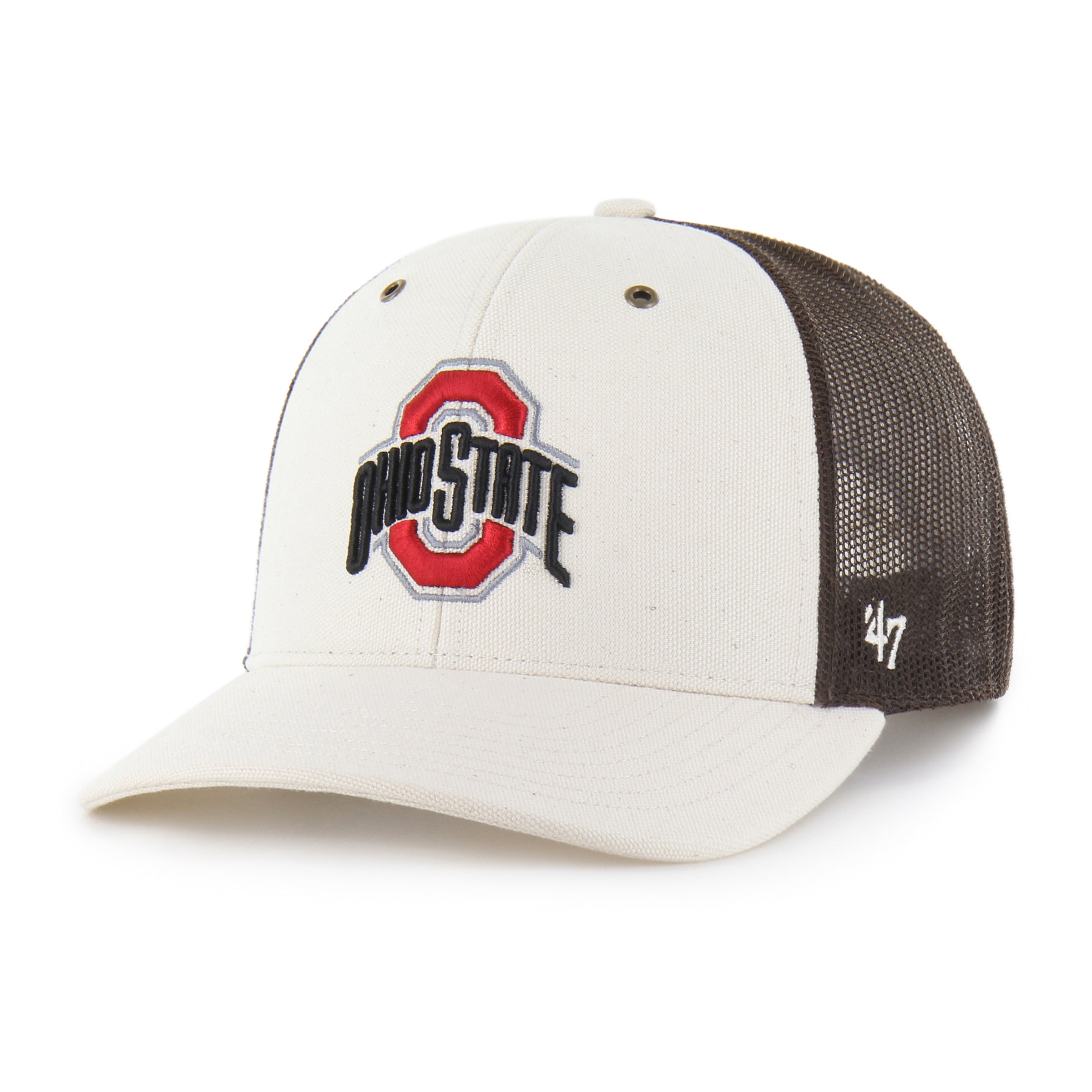 47-brand-ohio-state-buckeyes-carhartt-trucker-cap-natural image 1