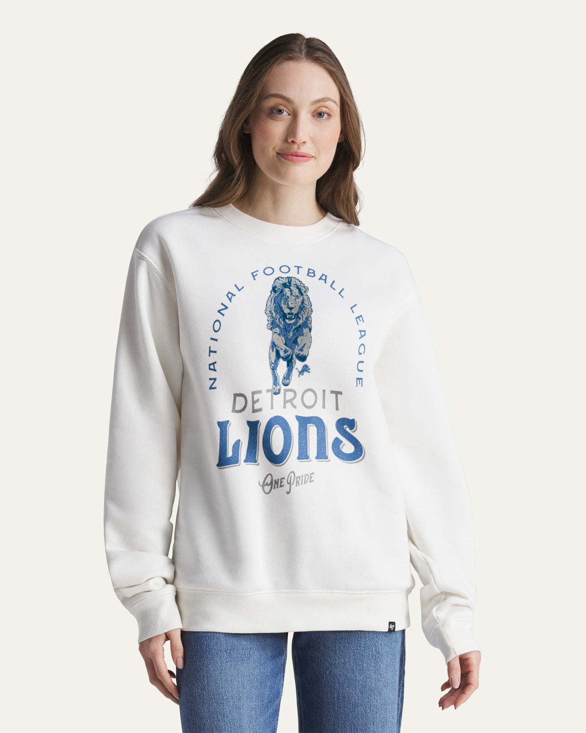 47-brand-detroit-lions-crew-sweatshirt-beige-baumwolle image 3
