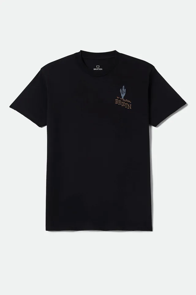 brixton-keslo-standard-t-shirt-herren-schwarz-backprint image 1