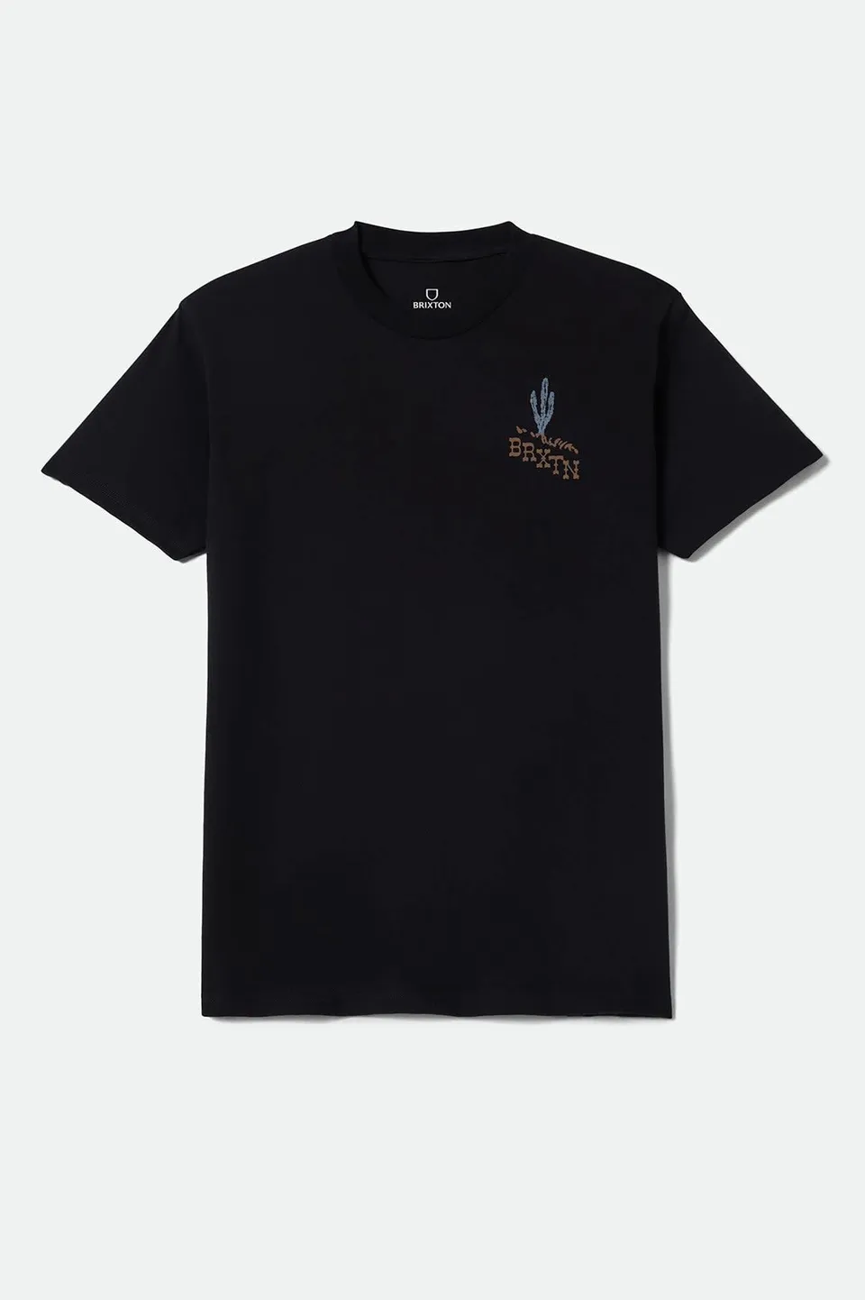 brixton-keslo-standard-t-shirt-herren-schwarz-backprint image 1