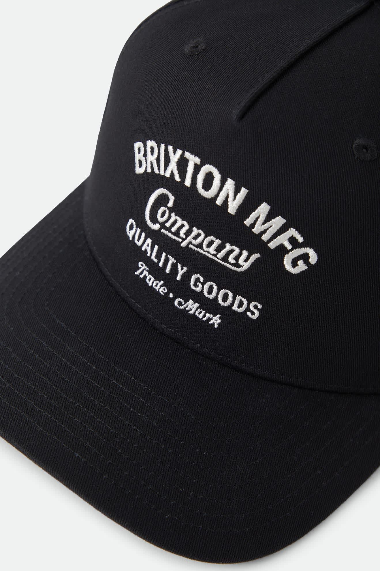 brixton-stratton-snapback-cap-schwarz image 3