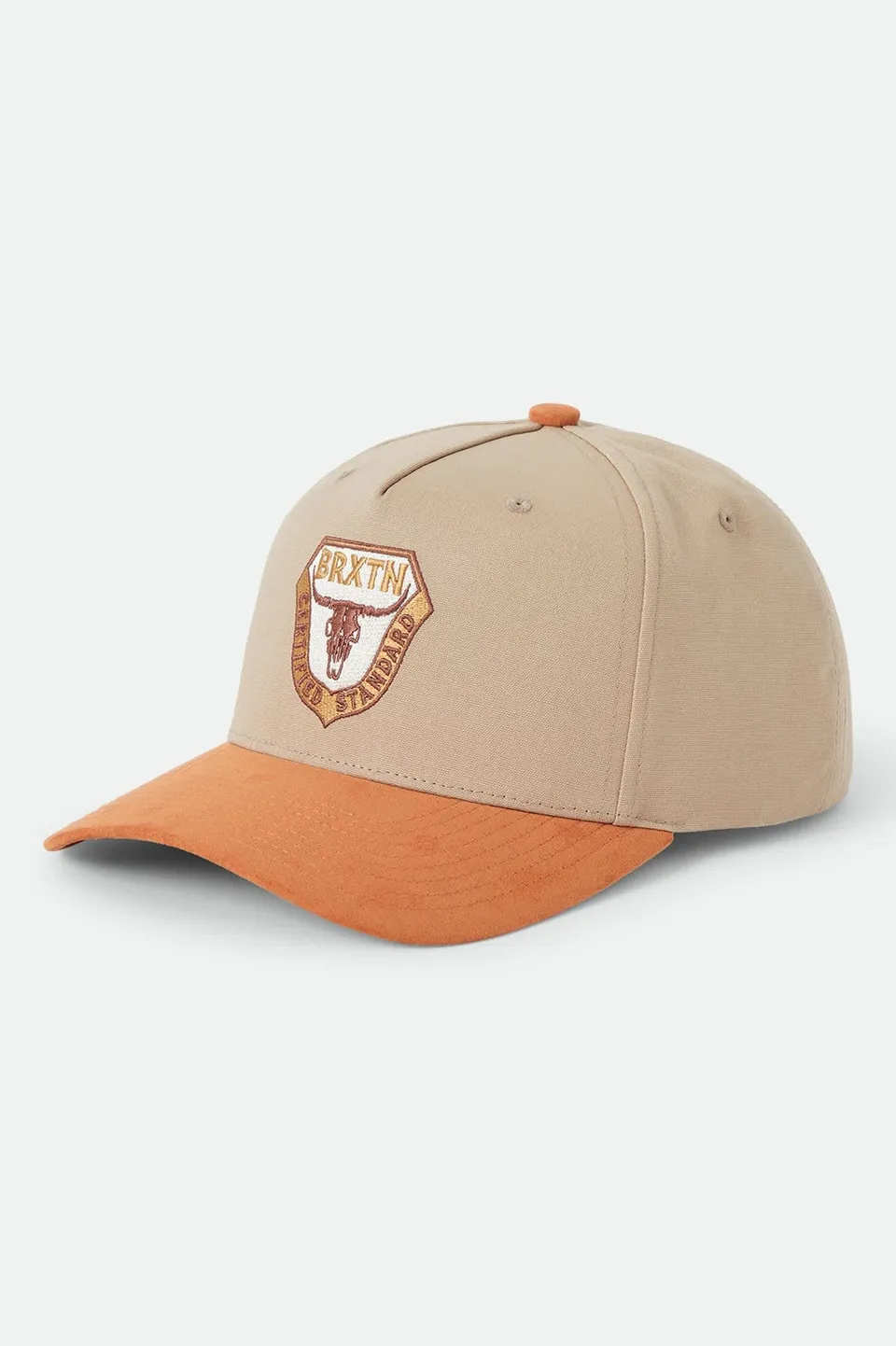 brixton-fraser-snapback-cap-olive-stone-bio-baumwolle image 1