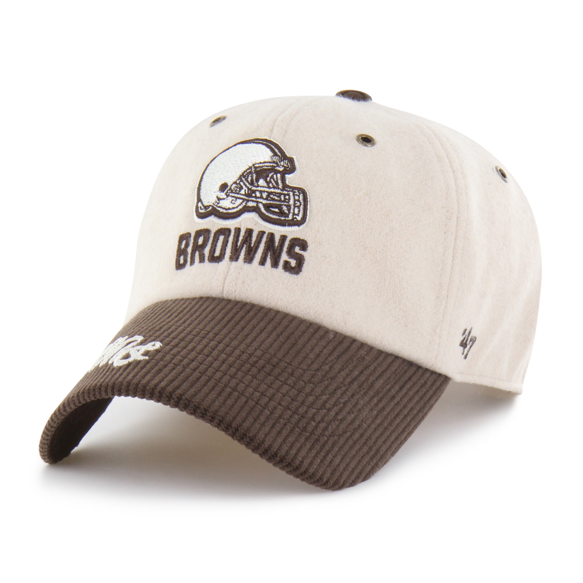 47-clean-up-cleveland-browns-rope-script-cap-natural image 3
