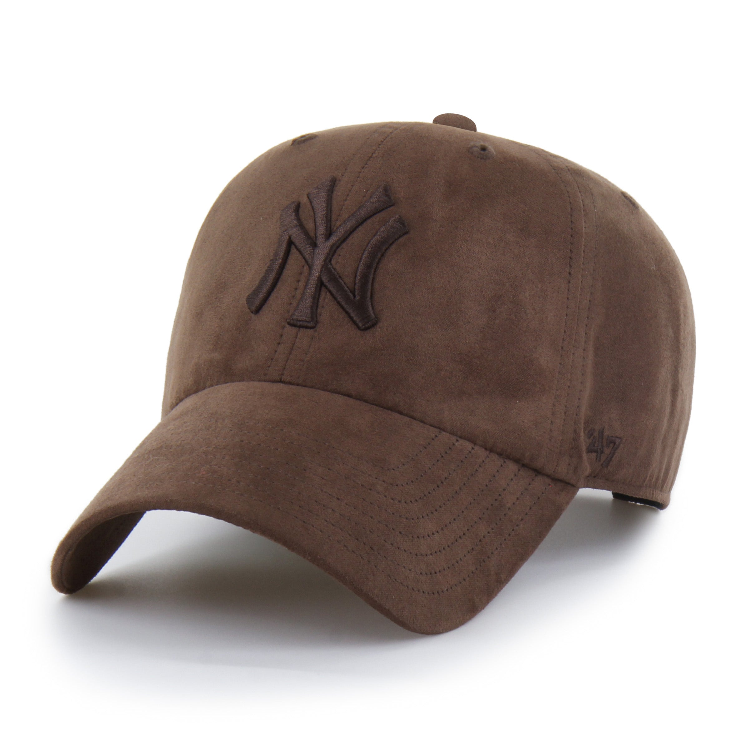47-brand-yankees-clean-up-cap-braun-suede-verstellbar image 1
