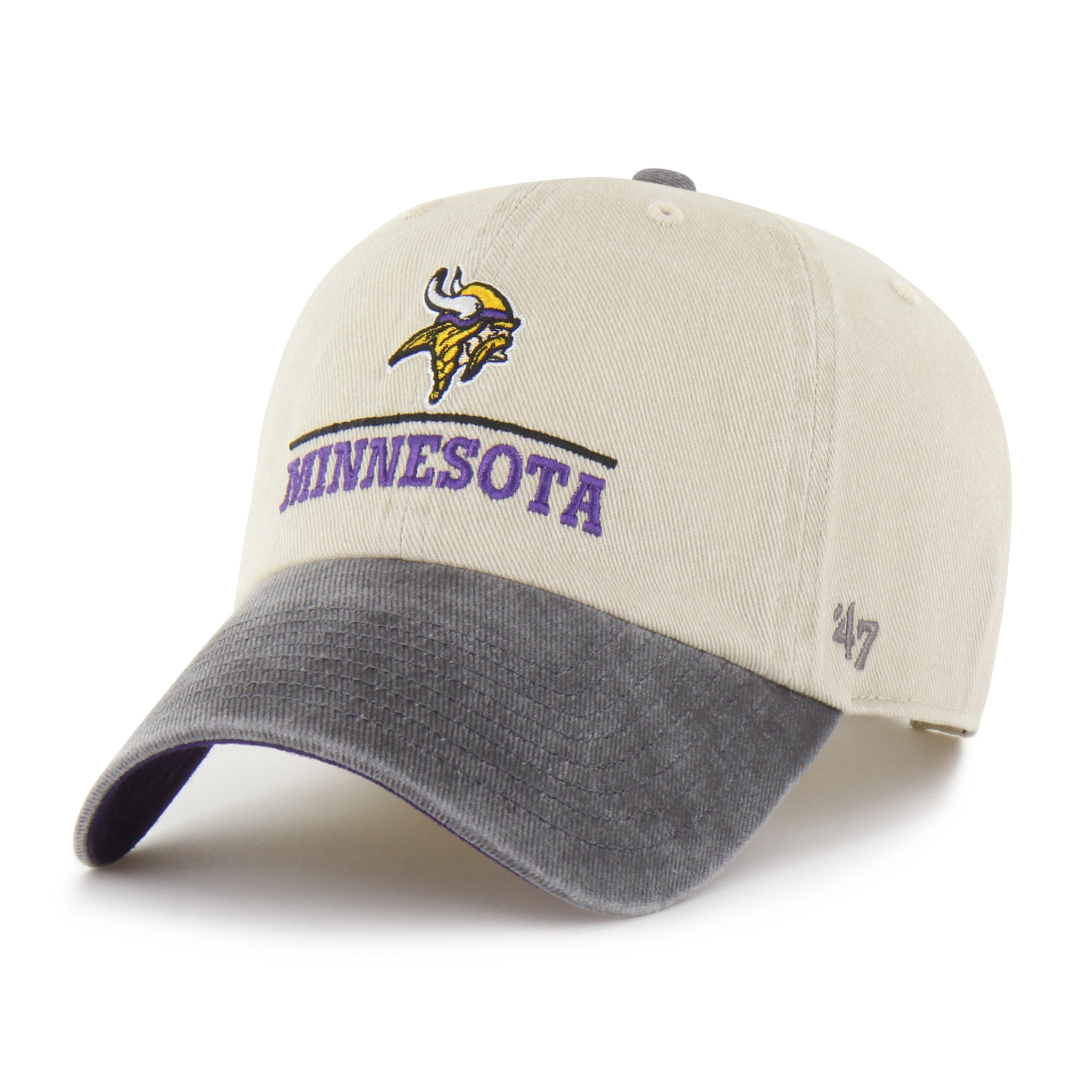 47-brand-minnesota-vikings-logo-line-clean-up-cap-mojave image 1