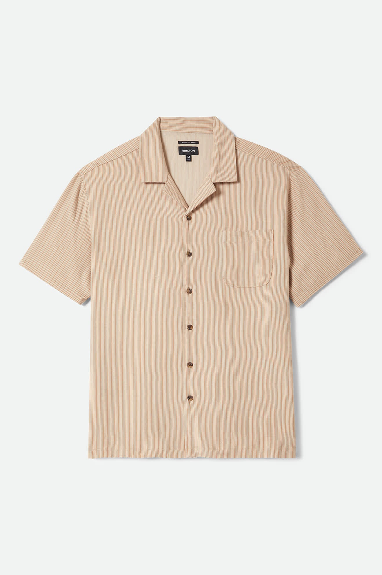 brixton-bunker-slub-kurzarmhemd-italian-clay-stripe image 1