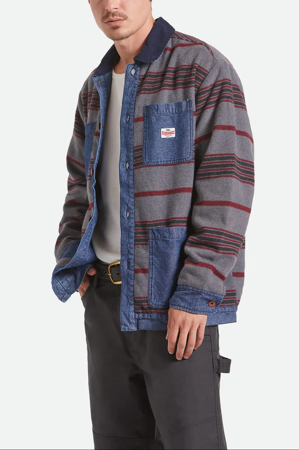 brixton-altered-threads-chore-coat-medium-wash image 1
