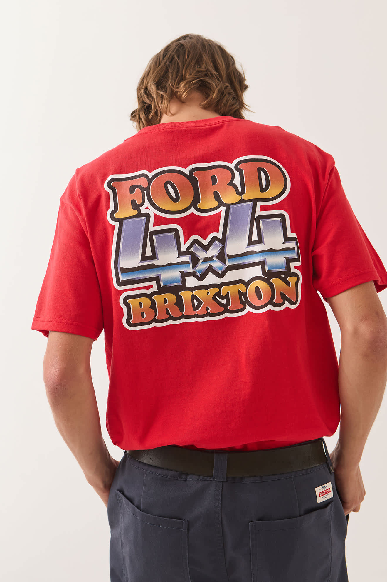 brixton-ford-4x4-chrome-t-shirt-rangoon-red-baumwolle-print image 5